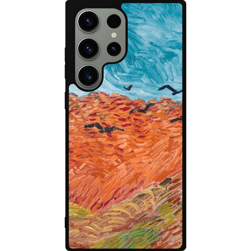 Samsung Galaxy S23 Ultra Case Hülle - Silikon schwarz Autumn 22 Van Gogh style