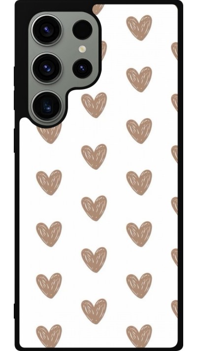 Coque Samsung Galaxy S23 Ultra - Silicone rigide noir Autumn 2024 brown hearts