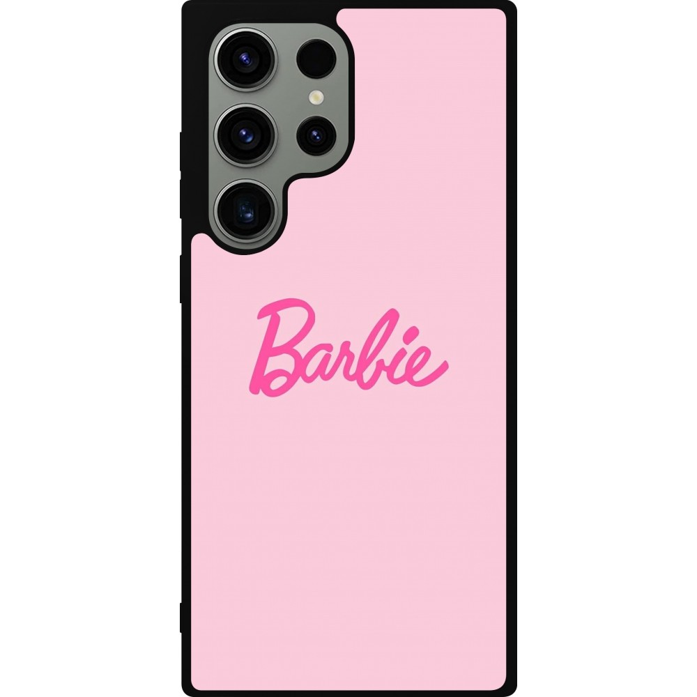 Coque Samsung Galaxy S23 Ultra - Silicone rigide noir Barbie Text