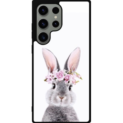 Coque Samsung Galaxy S23 Ultra - Silicone rigide noir Easter 2023 flower bunny