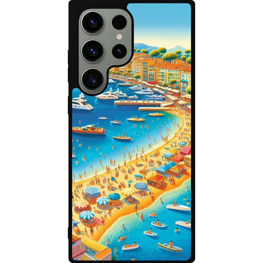 Coque Samsung Galaxy S23 Ultra - Silicone rigide noir French Riviera People