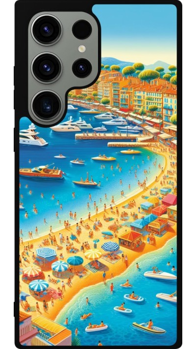 Coque Samsung Galaxy S23 Ultra - Silicone rigide noir French Riviera People