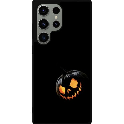 Coque Samsung Galaxy S23 Ultra - Silicone rigide noir Halloween 2023 discreet pumpkin