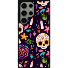 Coque Samsung Galaxy S23 Ultra - Silicone rigide noir Halloween 2023 mexican style