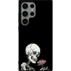 Coque Samsung Galaxy S23 Ultra - Silicone rigide noir Halloween 2023 rose and skeleton