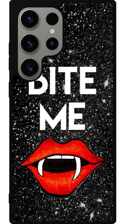 Coque Samsung Galaxy S23 Ultra - Silicone rigide noir Halloween 2024 bite me