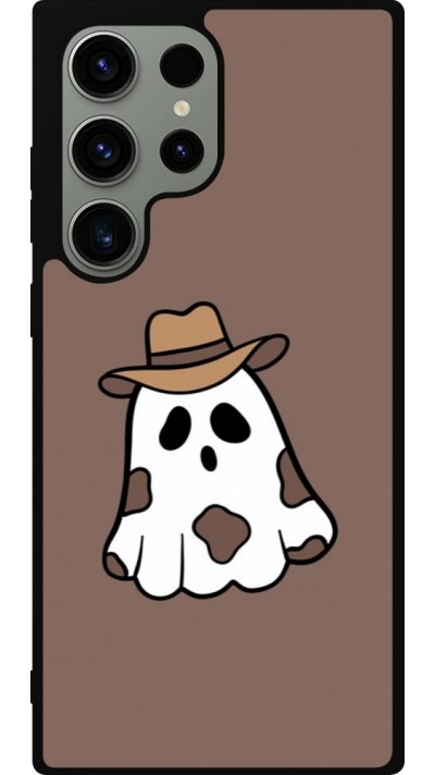 Coque Samsung Galaxy S23 Ultra - Silicone rigide noir Halloween 2024 cowboy ghost