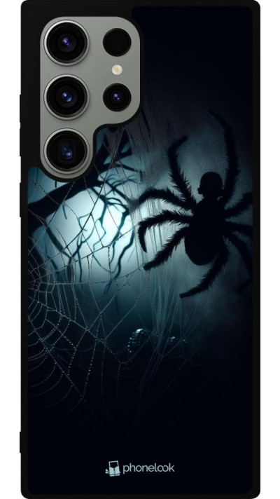 Coque Samsung Galaxy S23 Ultra - Silicone rigide noir Halloween 2024 Dark Spider