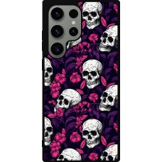 Coque Samsung Galaxy S23 Ultra - Silicone rigide noir Halloween 2024 romantic skulls