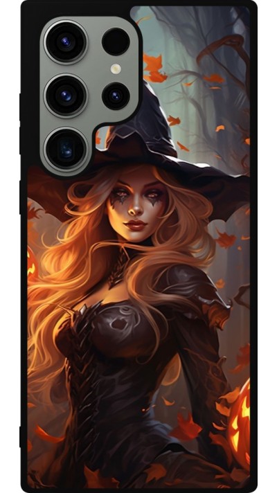 Coque Samsung Galaxy S23 Ultra - Silicone rigide noir Halloween 2024 sexy witch