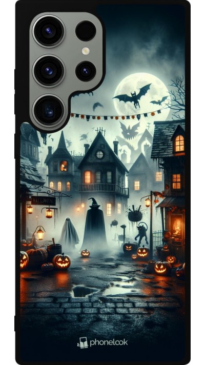 Coque Samsung Galaxy S23 Ultra - Silicone rigide noir Halloween Spookville