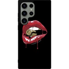 Samsung Galaxy S23 Ultra Case Hülle - Silikon schwarz Lips bullet