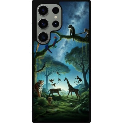 Coque Samsung Galaxy S23 Ultra - Silicone rigide noir Paradis des animaux exotiques