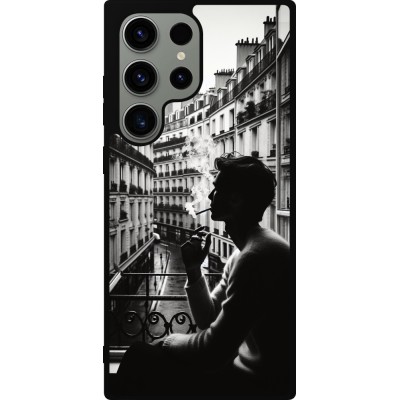 Coque Samsung Galaxy S23 Ultra - Silicone rigide noir Parisian Smoker