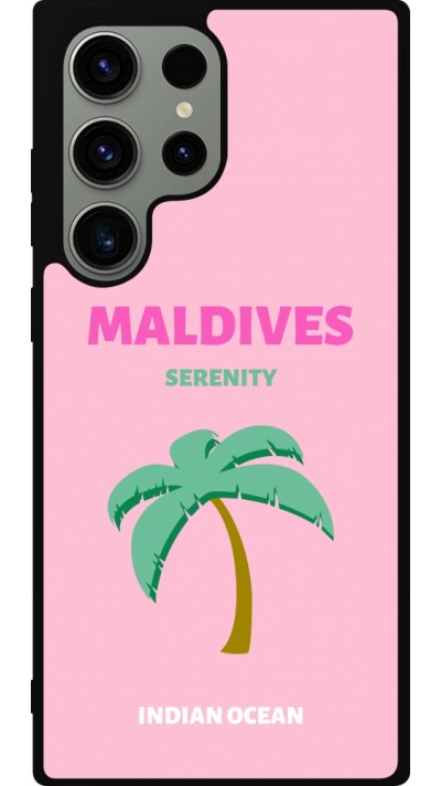 Coque Samsung Galaxy S23 Ultra - Silicone rigide noir Pop Summer Destination Maldives