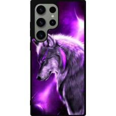 Samsung Galaxy S23 Ultra Case Hülle - Silikon schwarz Purple Sky Wolf