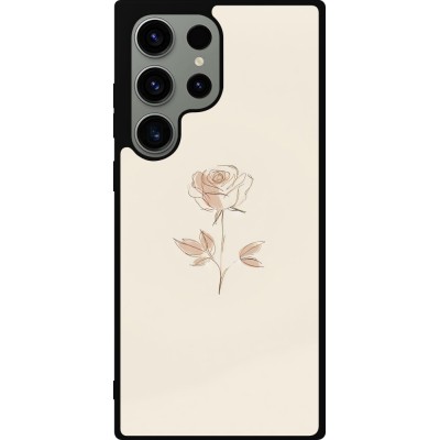 Coque Samsung Galaxy S23 Ultra - Silicone rigide noir Sable Rose Minimaliste