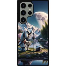 Samsung Galaxy S23 Ultra Case Hülle - Silikon schwarz Samurai Katana Mond