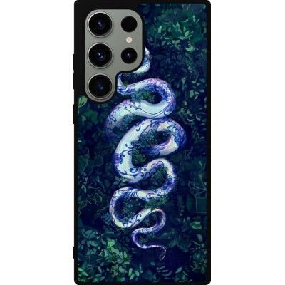 Coque Samsung Galaxy S23 Ultra - Silicone rigide noir Serpent Blue Anaconda