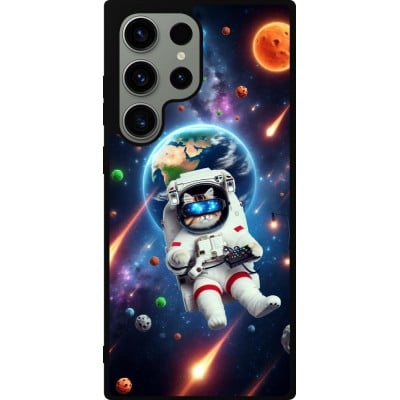 Coque Samsung Galaxy S23 Ultra - Silicone rigide noir VR SpaceCat Odyssey