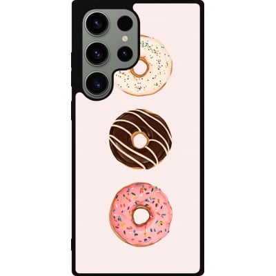 Coque Samsung Galaxy S23 Ultra - Silicone rigide noir Spring 23 donuts