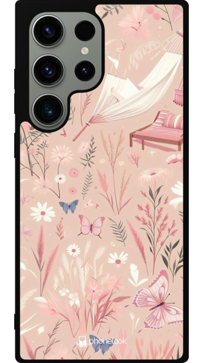 Coque Samsung Galaxy S23 Ultra - Silicone rigide noir Summer Pastel Pattern