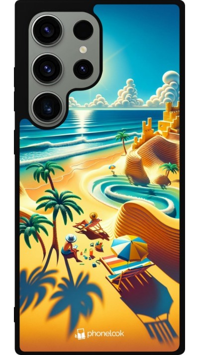 Coque Samsung Galaxy S23 Ultra - Silicone rigide noir Sunset Breeze