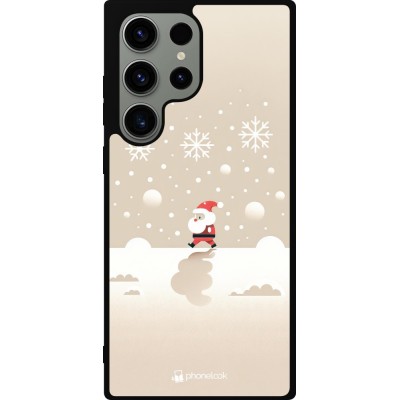 Coque Samsung Galaxy S23 Ultra - Silicone rigide noir Noël 2023 Minimalist Santa