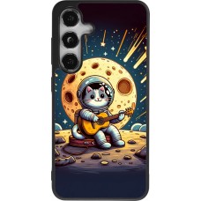 Coque Samsung Galaxy S24 - Silicone rigide noir AstroCat RockLune