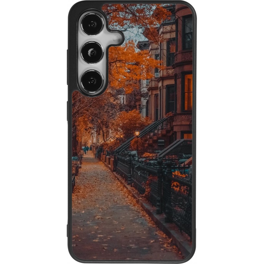 Coque Samsung Galaxy S24 - Silicone rigide noir Autumn 2024 city