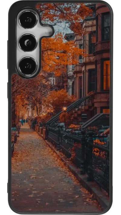 Coque Samsung Galaxy S24 - Silicone rigide noir Autumn 2024 city