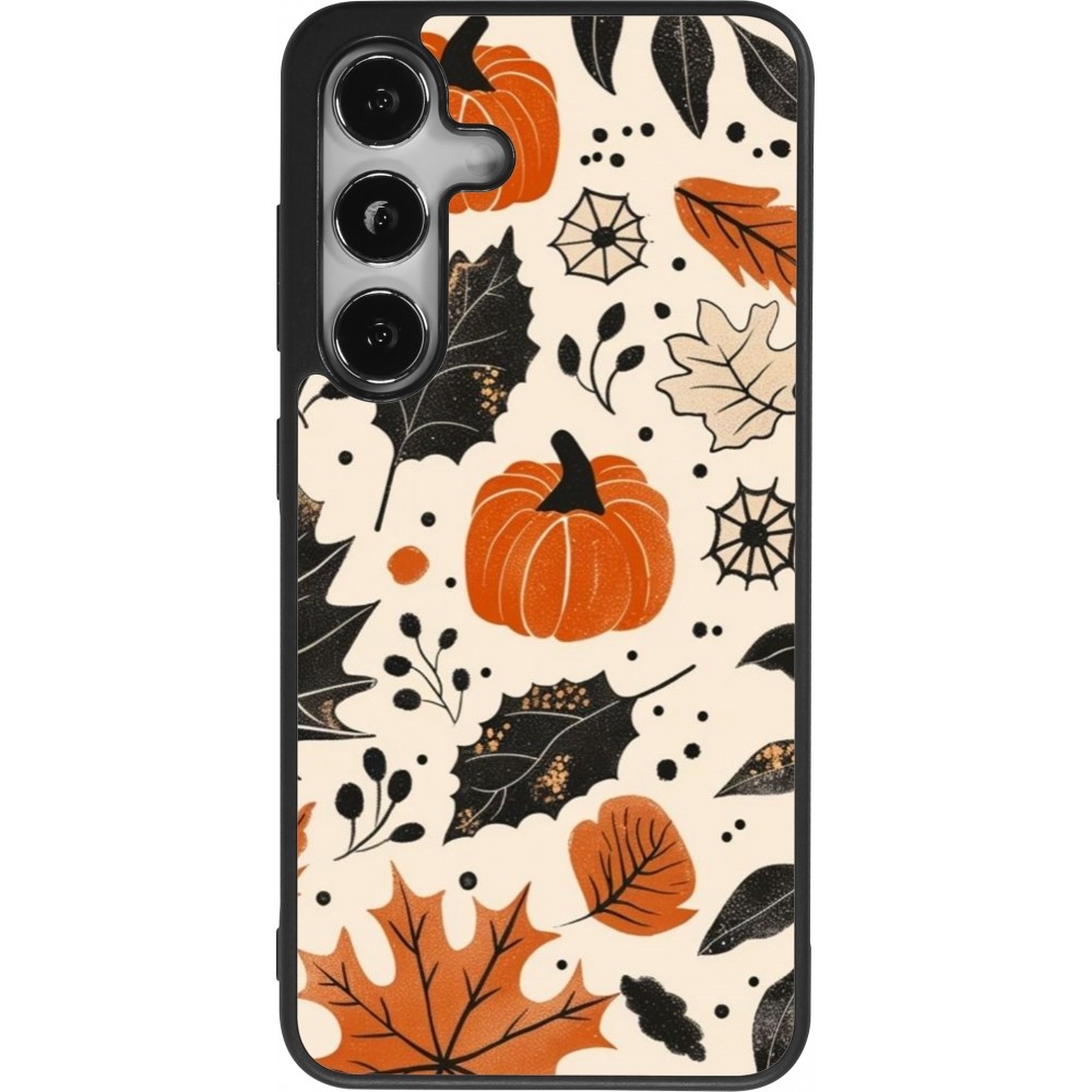 Coque Samsung Galaxy S24 - Silicone rigide noir Autumn 2024 nature