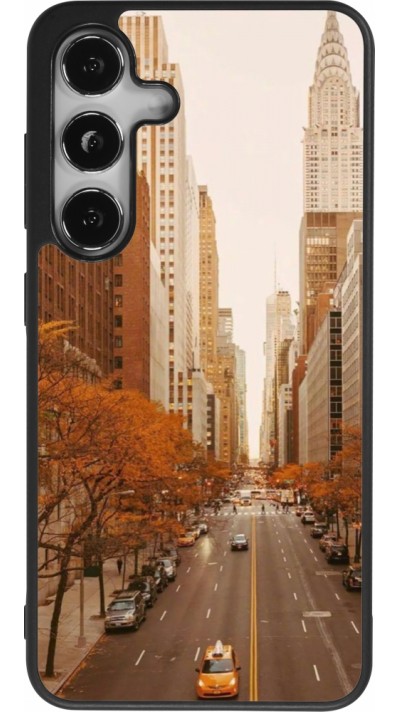 Coque Samsung Galaxy S24 - Silicone rigide noir Autumn 2024 New York city