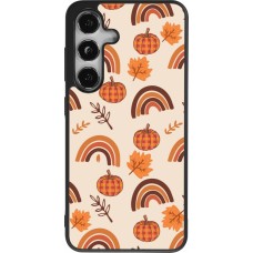 Coque Samsung Galaxy S24 - Silicone rigide noir Autumn 2024 rainbow