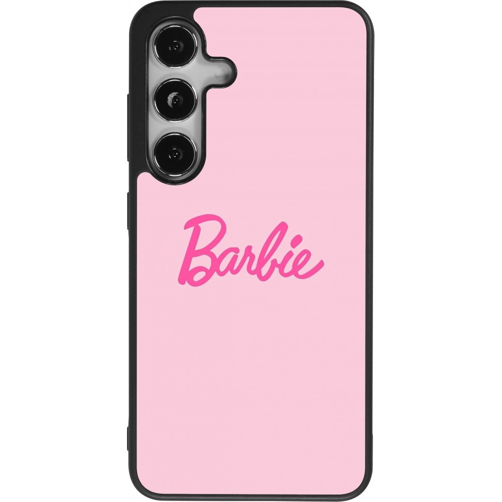 Coque Samsung Galaxy S24 - Silicone rigide noir Barbie Text