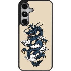 Coque Samsung Galaxy S24 - Silicone rigide noir Blue Dragon Tattoo