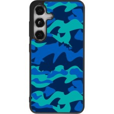 Coque Samsung Galaxy S24 - Silicone rigide noir Camo Blue