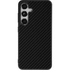 Coque Samsung Galaxy S24 - Silicone rigide noir Carbon Basic