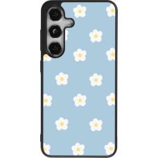 Samsung Galaxy S24 Case Hülle - Silikon schwarz Easter 2024 daisy flower