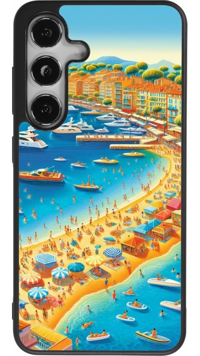 Coque Samsung Galaxy S24 - Silicone rigide noir French Riviera People