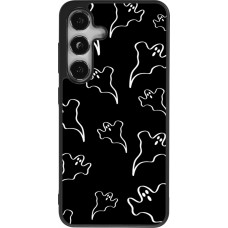 Samsung Galaxy S24 Case Hülle - Silikon schwarz Halloween 2024 black and white ghosts