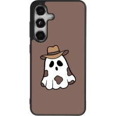 Coque Samsung Galaxy S24 - Silicone rigide noir Halloween 2024 cowboy ghost