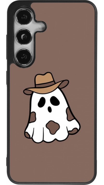 Coque Samsung Galaxy S24 - Silicone rigide noir Halloween 2024 cowboy ghost