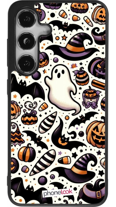 Coque Samsung Galaxy S24 - Silicone rigide noir Halloween 2024 Cute Pattern