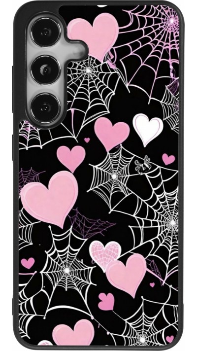 Coque Samsung Galaxy S24 - Silicone rigide noir Halloween 2024 girly