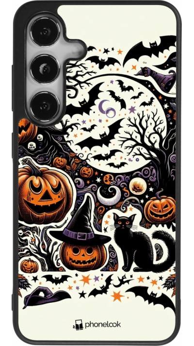 Coque Samsung Galaxy S24 - Silicone rigide noir Halloween 2024 Haunt