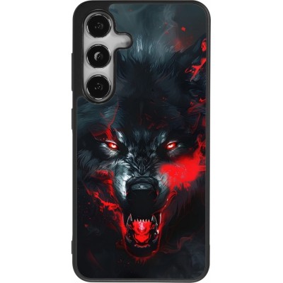 Coque Samsung Galaxy S24 - Silicone rigide noir Halloween 2024 mad werewolf