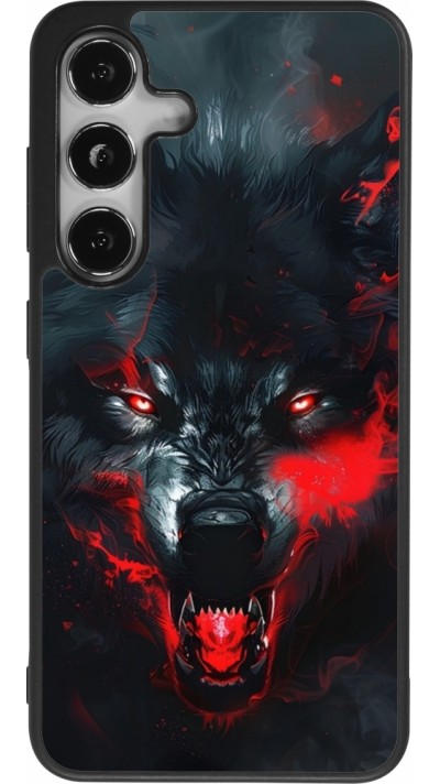 Coque Samsung Galaxy S24 - Silicone rigide noir Halloween 2024 mad werewolf