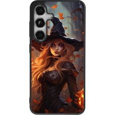 Coque Samsung Galaxy S24 - Silicone rigide noir Halloween 2024 sexy witch