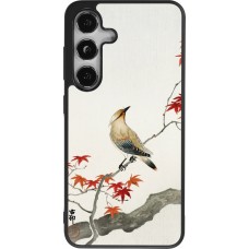 Coque Samsung Galaxy S24 - Silicone rigide noir Japanese Bird